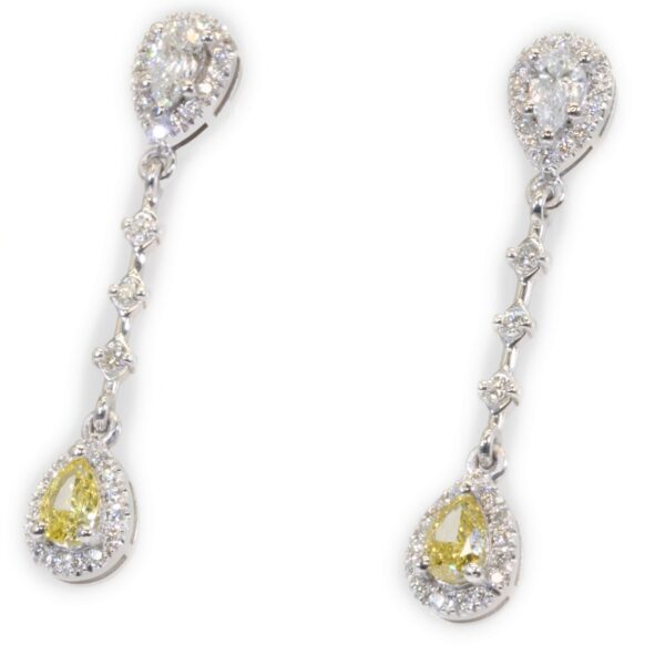 עגילי יהלום נופלים