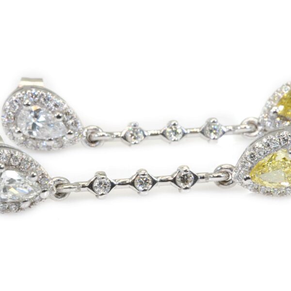 עגילי יהלום נופלים