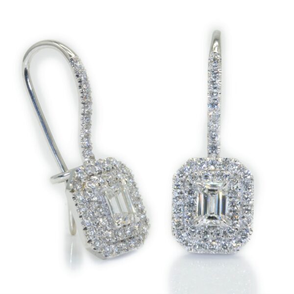 עגילי יהלום תלויים