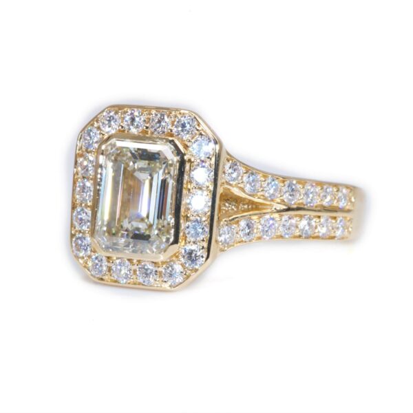 טבעת אירוסין רחבה זהב