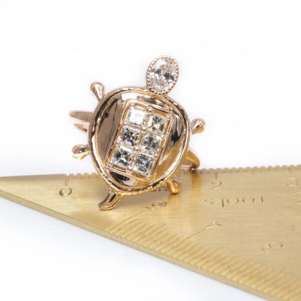 טבעת יהלום צב מרוז גולד