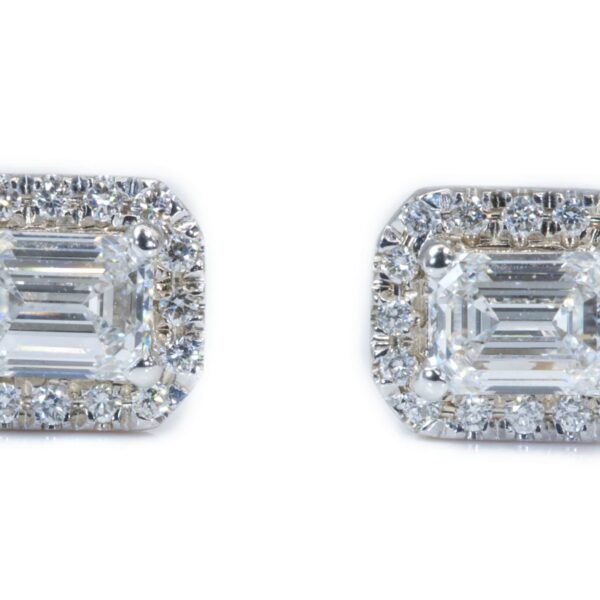 עגילי אמרלד צמודים פאווה זהב צהוב לבן או אדום