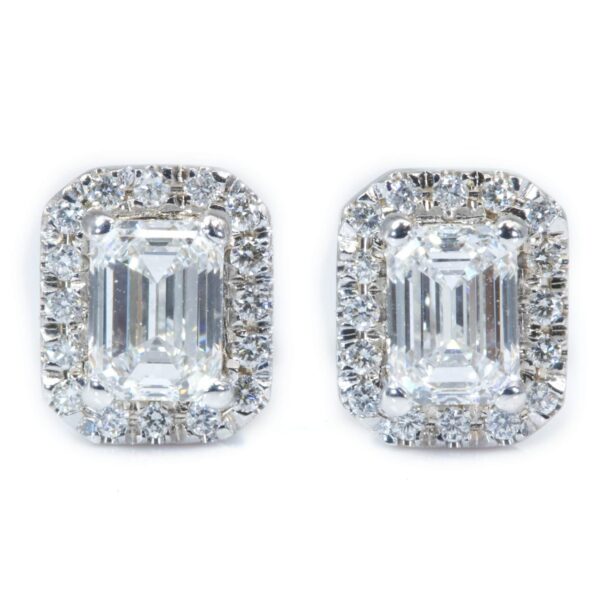 עגילי אמרלד צמודים פאווה זהב צהוב לבן או אדום