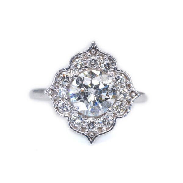 טבעת אירוסין גל בסגנון וינטג