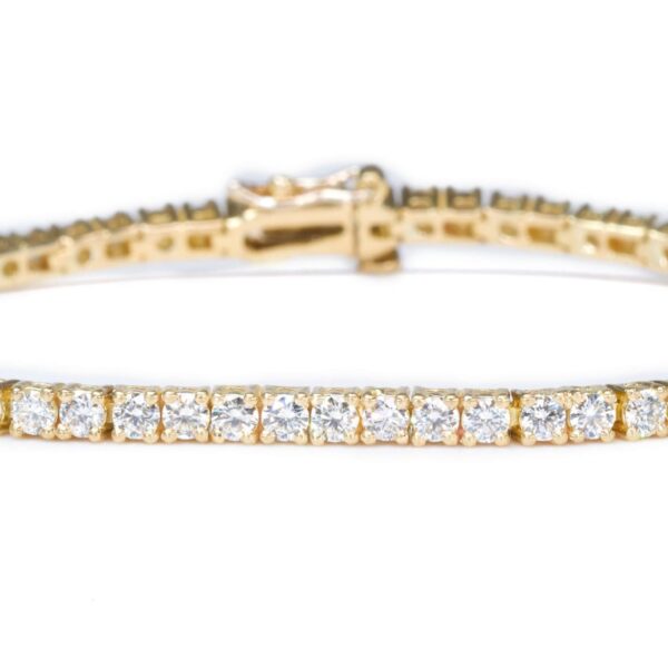 צמיד טניס זהב צהוב יהלומים