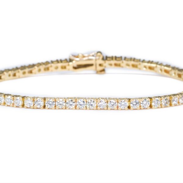 צמיד טניס זהב צהוב