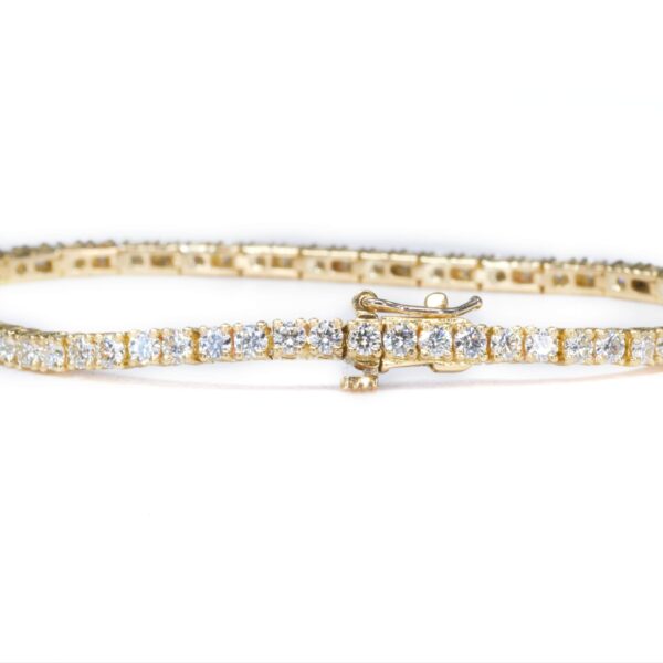 צמיד טניס זהב צהוב יהלומים