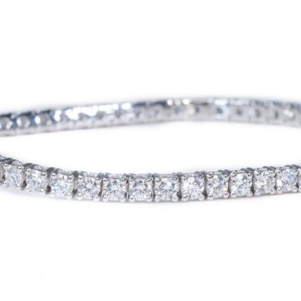 צמיד טניס זהב לבן