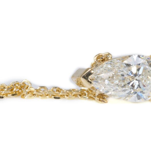 תליון טיפה יהלום סוליטר מזהב צהוב