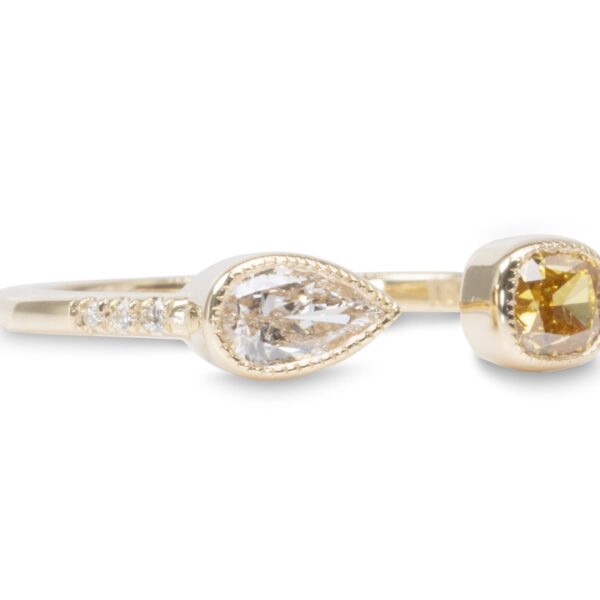 טבעת יהלומים קטנים מעוצבת