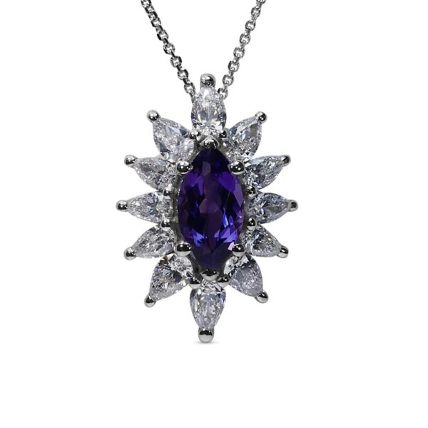 תליון אמטיסט קראט בשילוב יהלומים