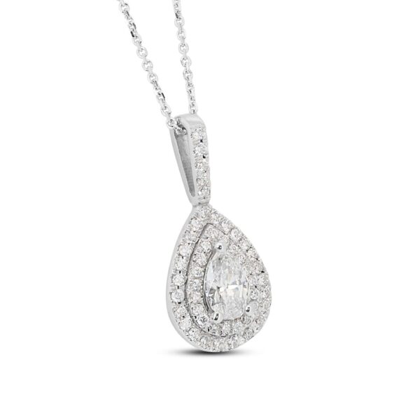 תליון יהלום טיפה בסגנון הילה