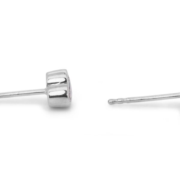 עגילי יהלום לב צמודים