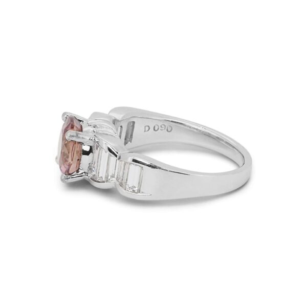 טבעת טורמלין ורודה