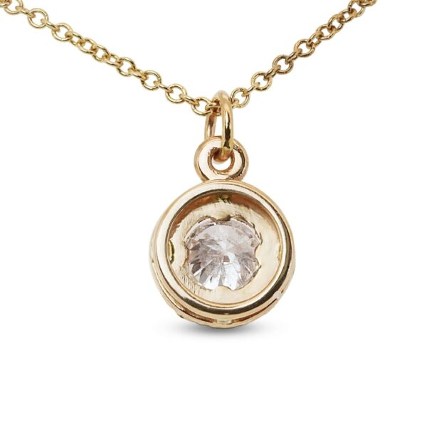 תליון פרח יהלומים זהב לבן או צהוב