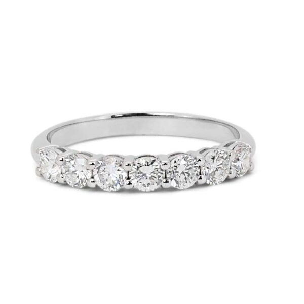 טבעת שורה יהלומים רחבה