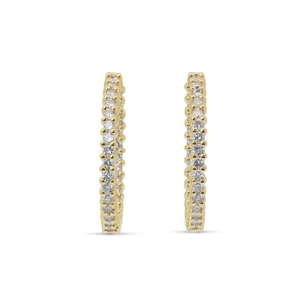 עגילי חישוק יהלומים