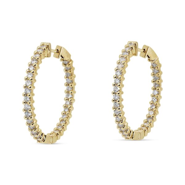 עגילי חישוק יהלומים