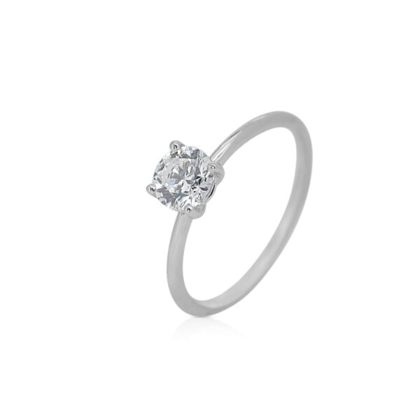 טבעת אירוסין יהלום מרכזי במשקל קראט