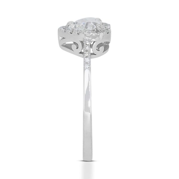 טבעת אירוסין יהלום לב