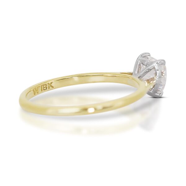 טבעת אירוסין לב משובצת עם תעודת GIA