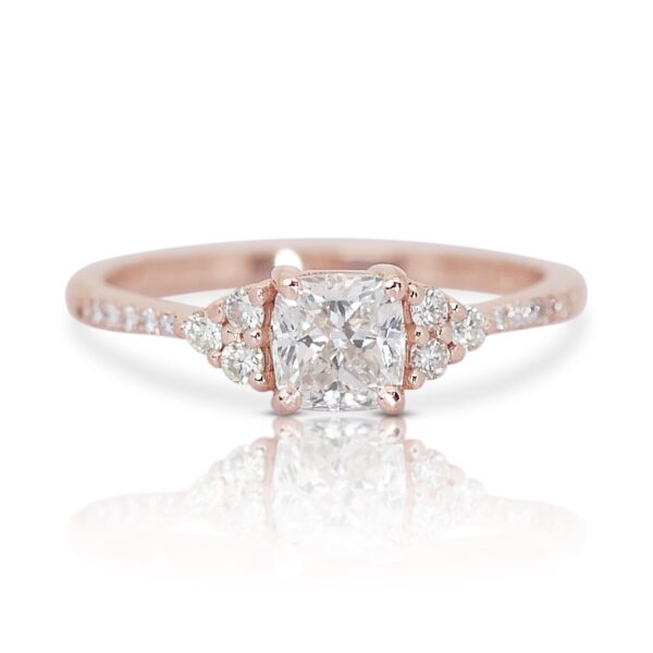 טבעת אירוסין יהלום קראט רוז גולד