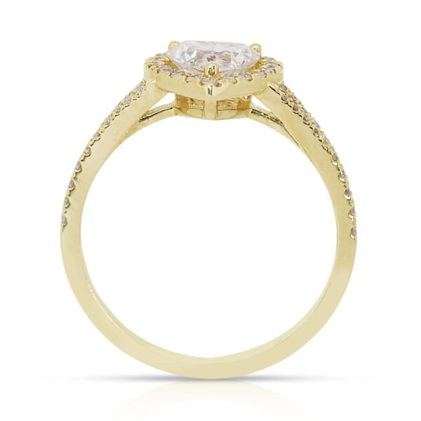 טבעת אירוסין יהלום לב