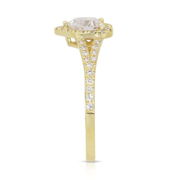 טבעת אירוסין יהלום לב