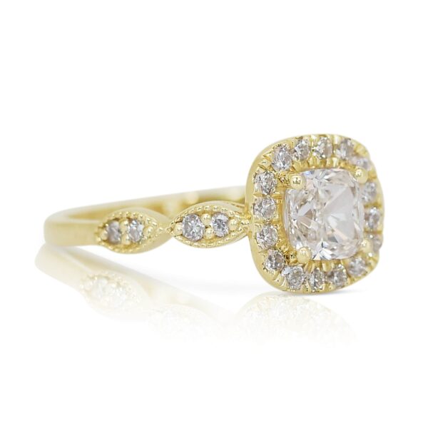 טבעת אירוסין וינטג' זהב צהוב