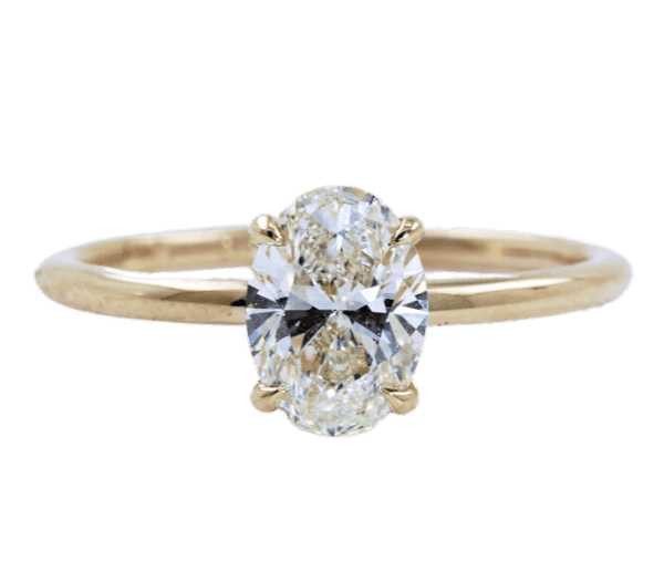 טבעת אובל זהב צהוב