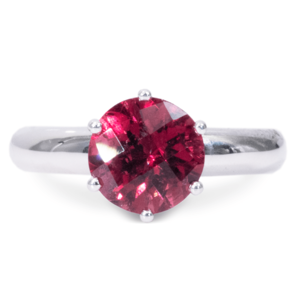 טבעת יהלומים בשילוב טורמלין