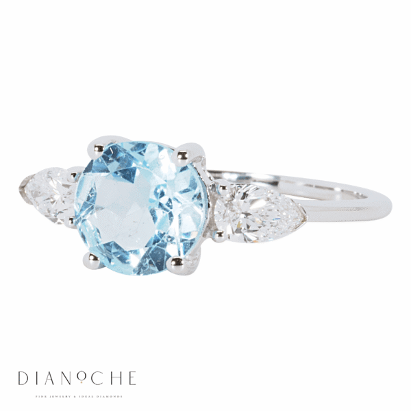 טבעת טופז כחול