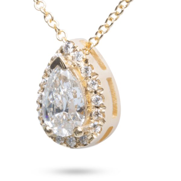 שרשרת יהלום טיפה 2 קראט