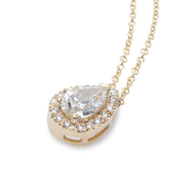 שרשרת יהלום טיפה 2 קראט