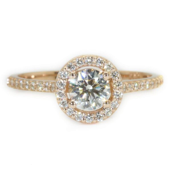 טבעת יהלומים עגולה