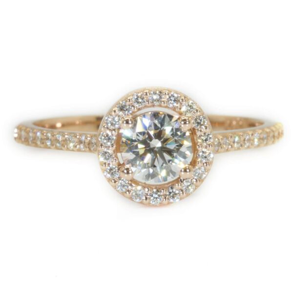 טבעת אירוסין הילה זהב צהוב