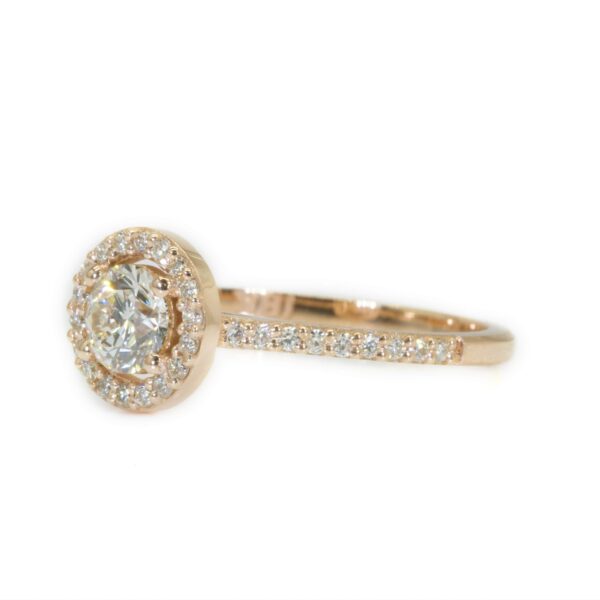 טבעת יהלומים עגולה