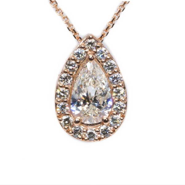 שרשרת יהלום טיפה 1 קראט