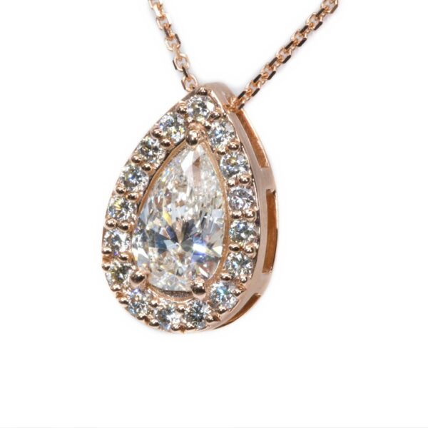 שרשרת יהלום טיפה 1 קראט