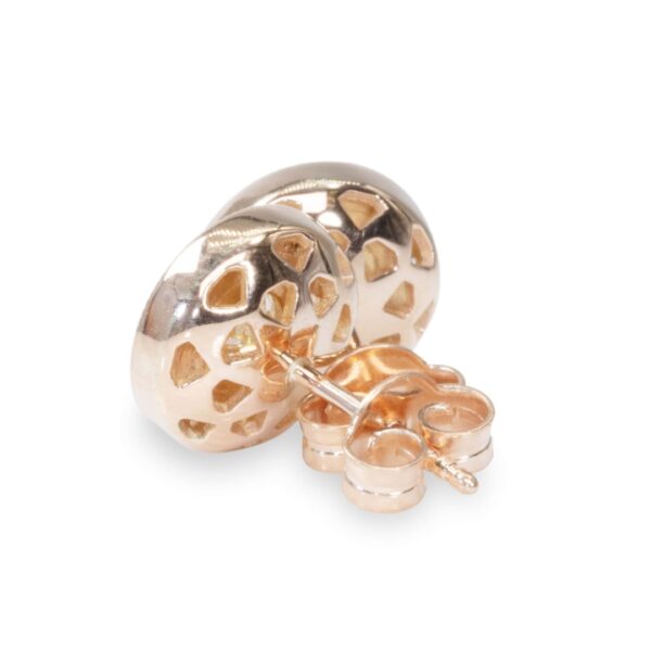 עגילי יהלומים פרח