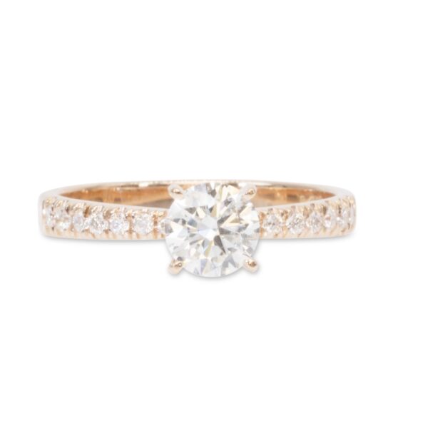 טבעת אירוסין יהלומי צד