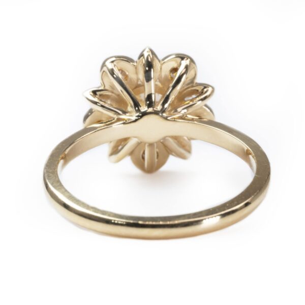 טבעת פרח וינטג יהלומים