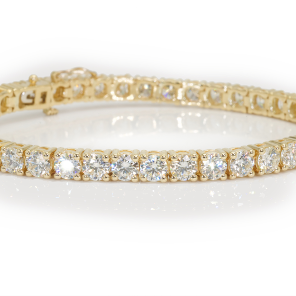 צמיד טניס זהב צהוב יהלומים