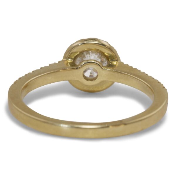 טבעת אירוסין הילה מזהב צהוב