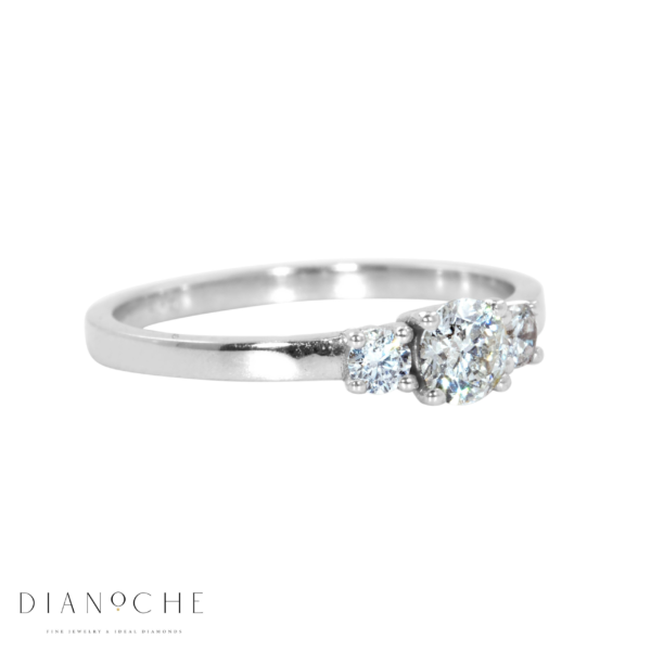 טבעת אירוסין 3 יהלומים