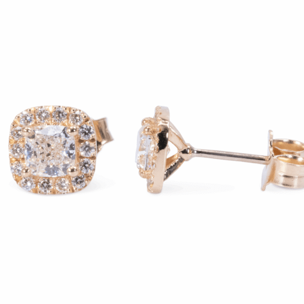 עגילים צמודים פאווה מרובע