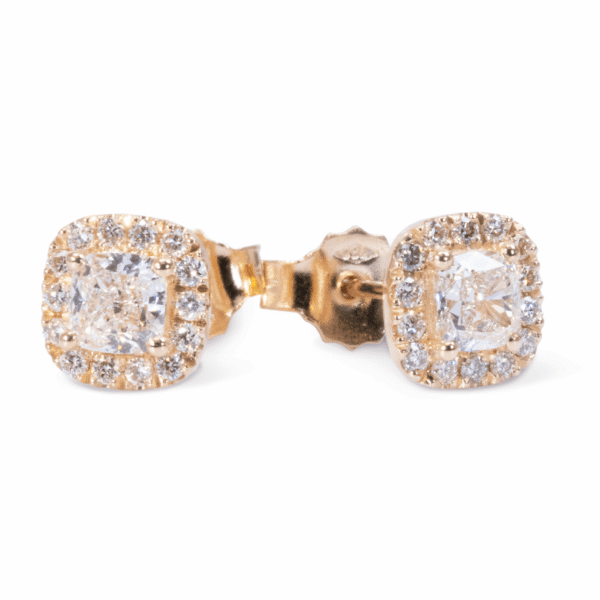 עגילים צמודים פאווה מרובע