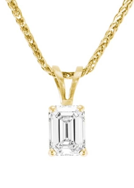 תליון יהלום אמרלד איכותי מאוד זהב צהוב ניקיון יהלום גבוה