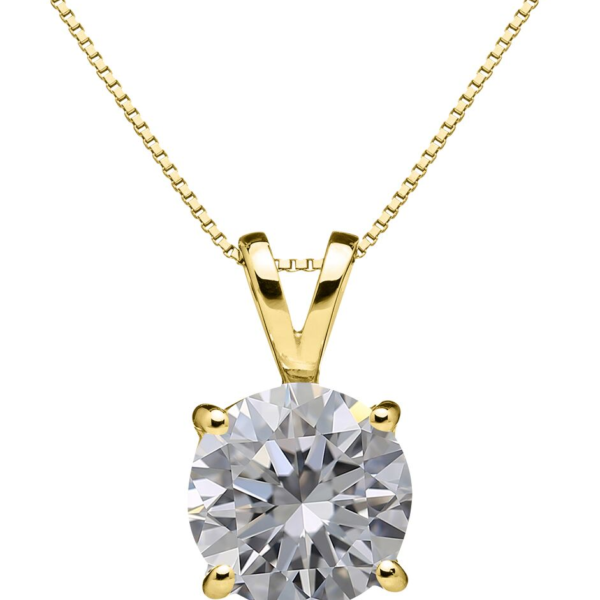 תליון יהלום 90 נקודות GIA יהלום צהוב