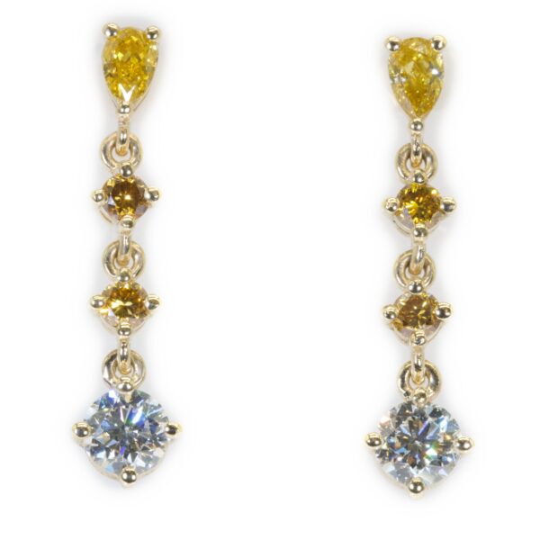 עגילים נופלים מגוון יהלומים -DIANOCHE